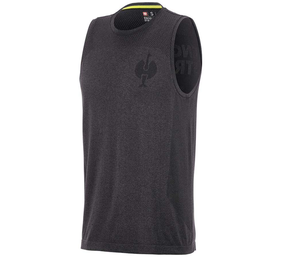 Överdelar: Athletic-shirt seamless e.s.trail + svart melange