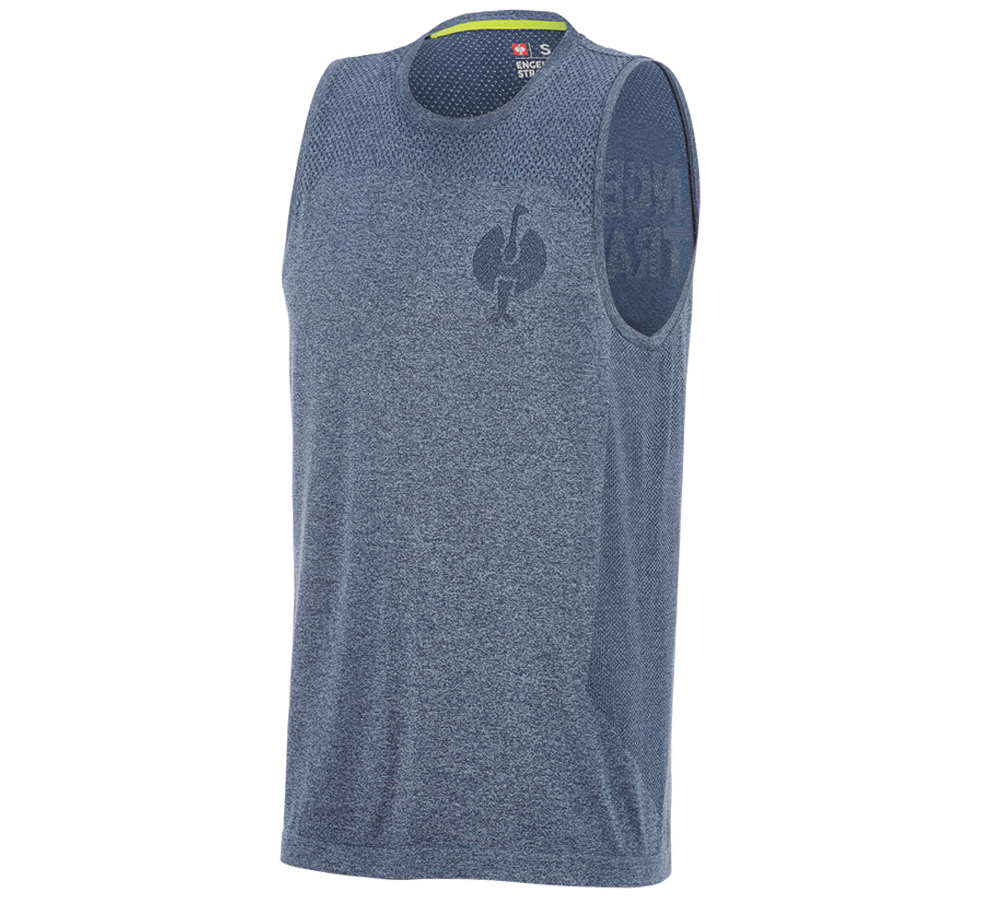 Kläder: Athletic-shirt seamless e.s.trail + djupblå melange