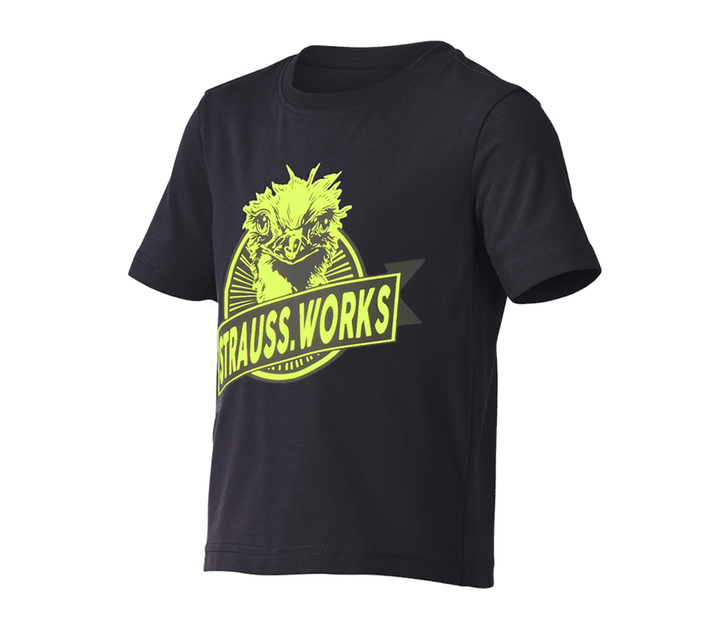 Shirts, Pullover & more: e.s. T-shirt strauss works, children's + black/high-vis yellow