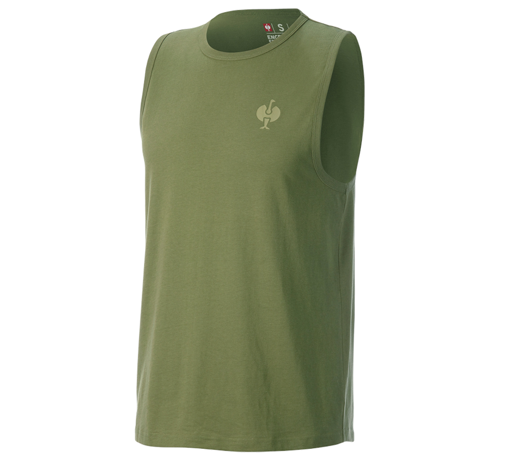 Överdelar: Athletic-shirt e.s.iconic + berggrön