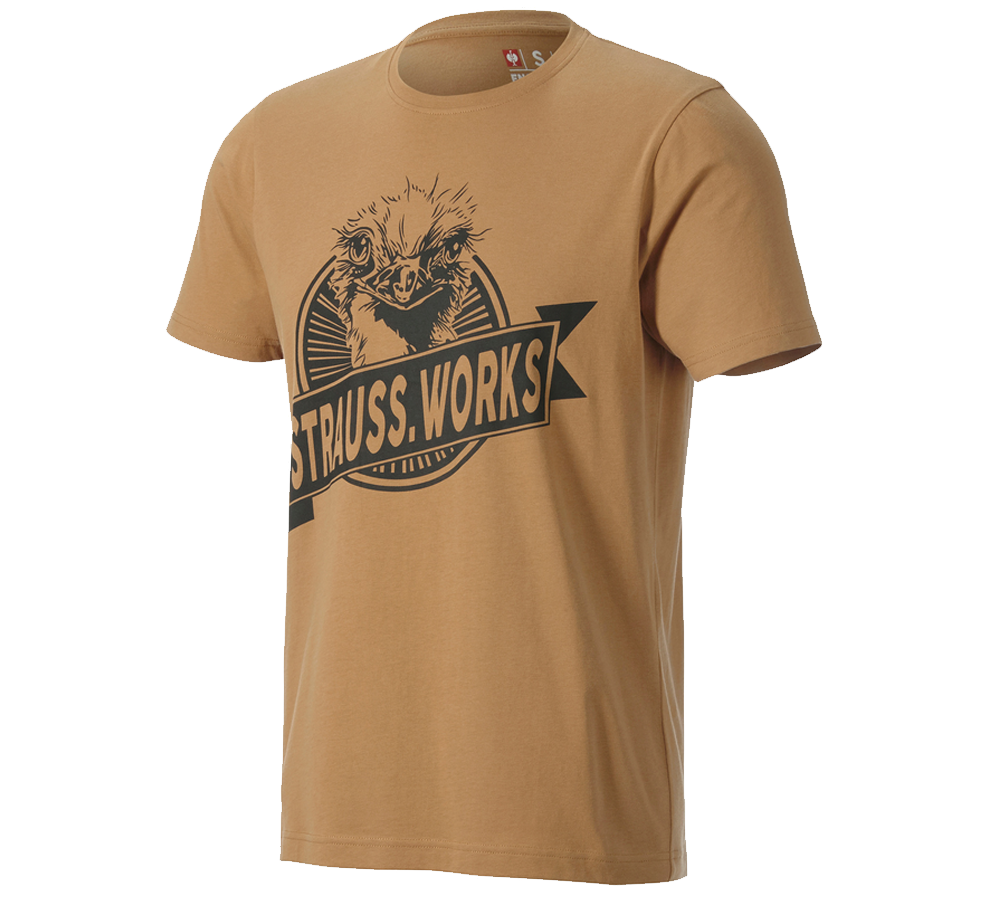Överdelar: T-Shirt e.s.iconic works + mandelbrun
