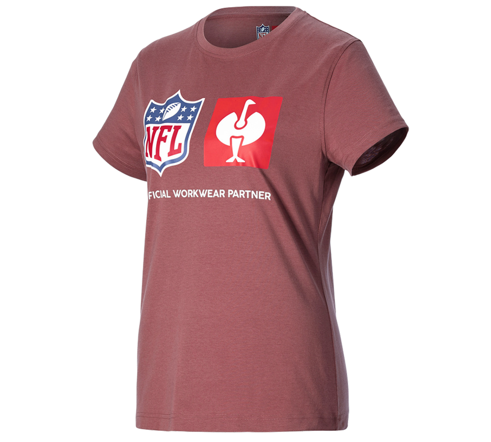 Samarbeten: NFL T-Shirt cotton, ladies + oxidröd