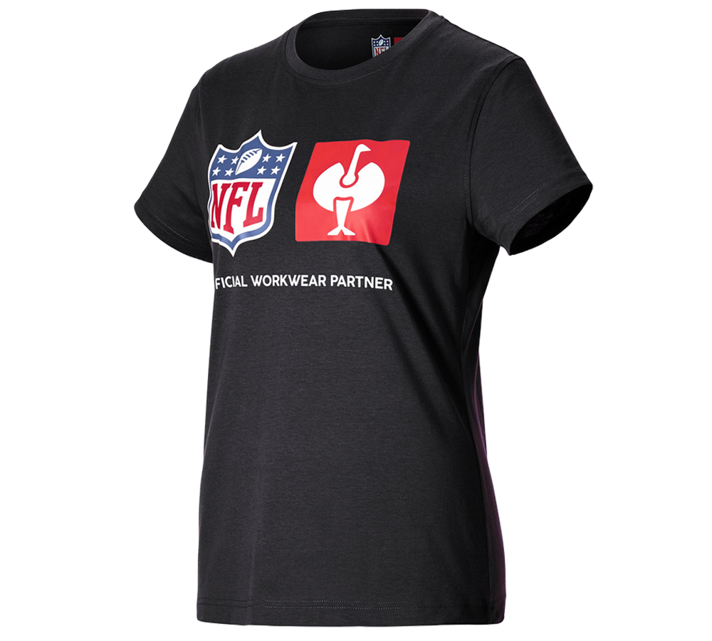 Överdelar: NFL T-Shirt cotton, ladies + svart