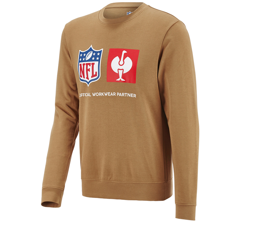 Samarbeten: NFL Sweatshirt cotton + mandelbrun