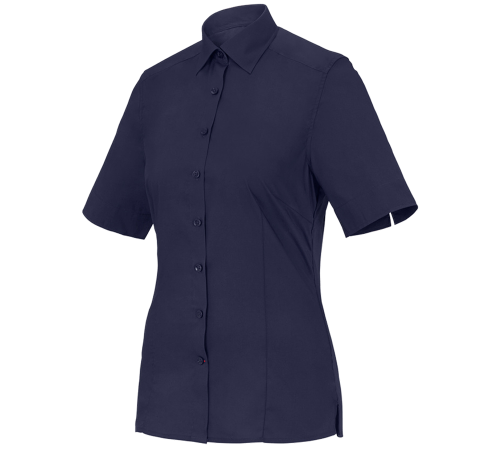 Topics: Business blouse e.s.comfort, short sleeved + navy