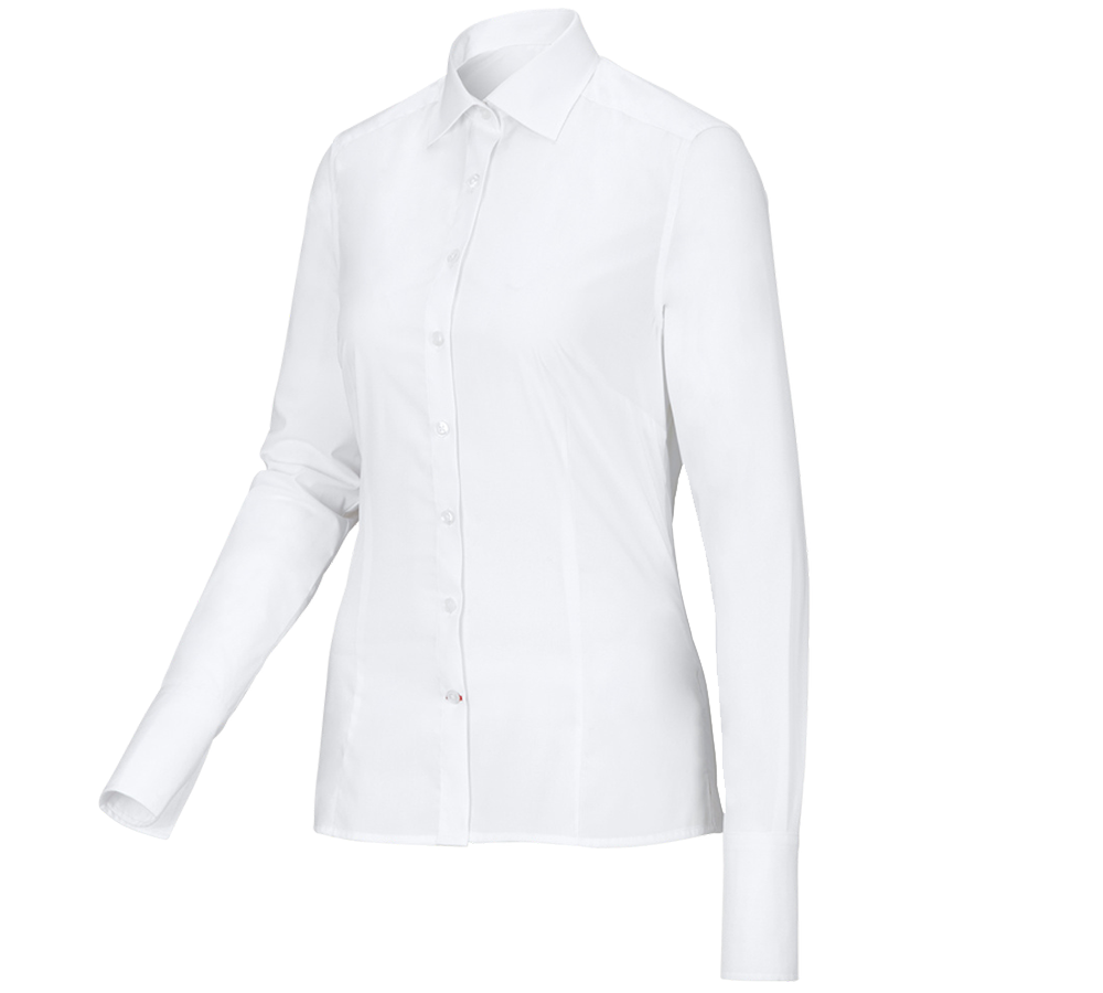 Shirts, Pullover & more: Business blouse e.s.comfort, long sleeved + white