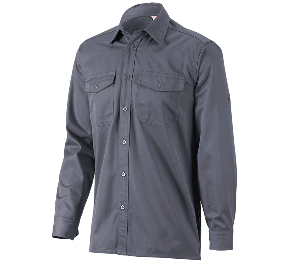 Shirts, Pullover & more: Work shirt e.s.classic, long sleeve + grey