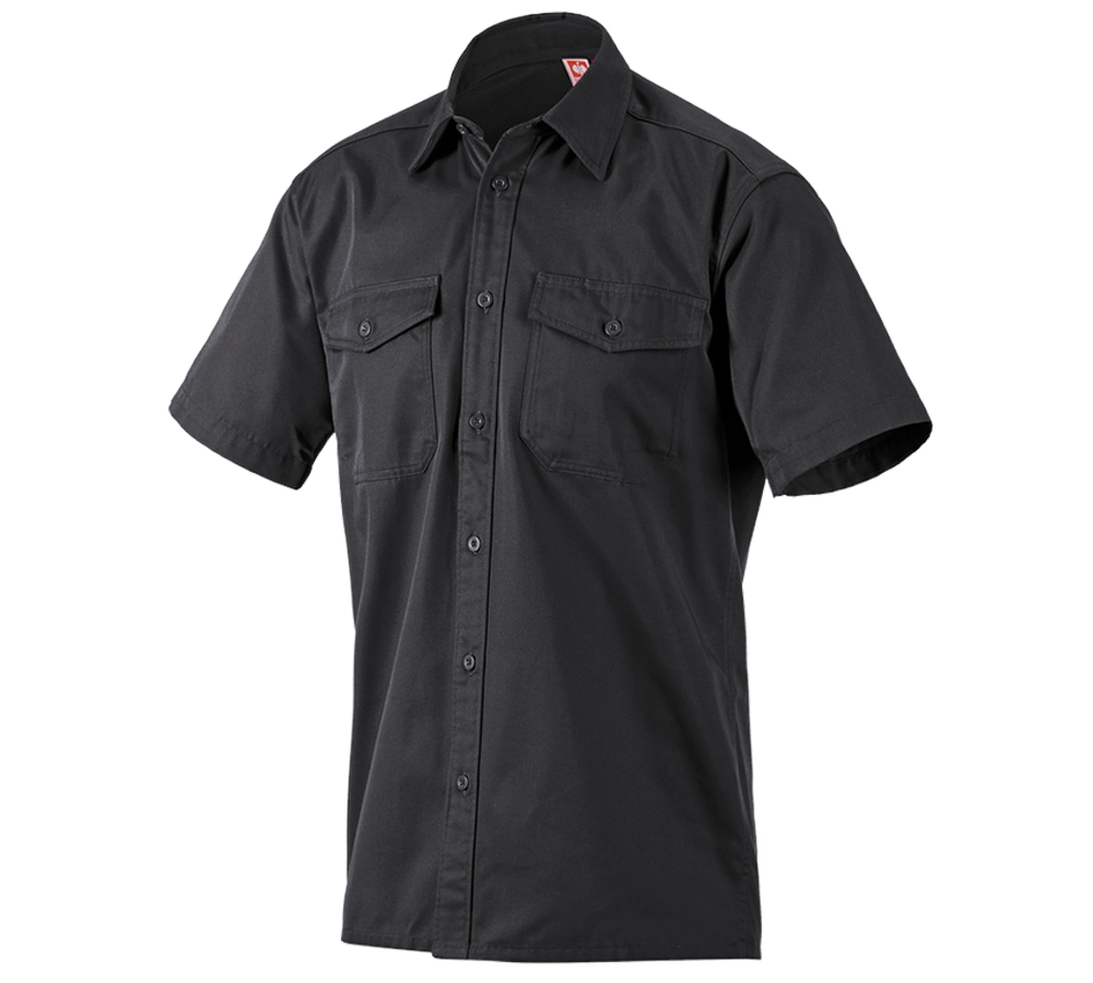 Snickare: Arbetsskjorta e.s.classic, kortärmad + svart