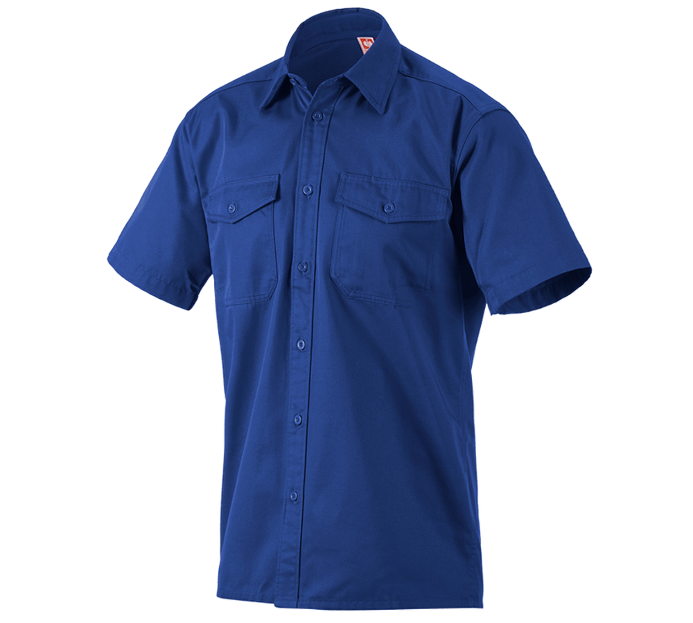 Teman: Arbetsskjorta e.s.classic, kortärmad + kornblå