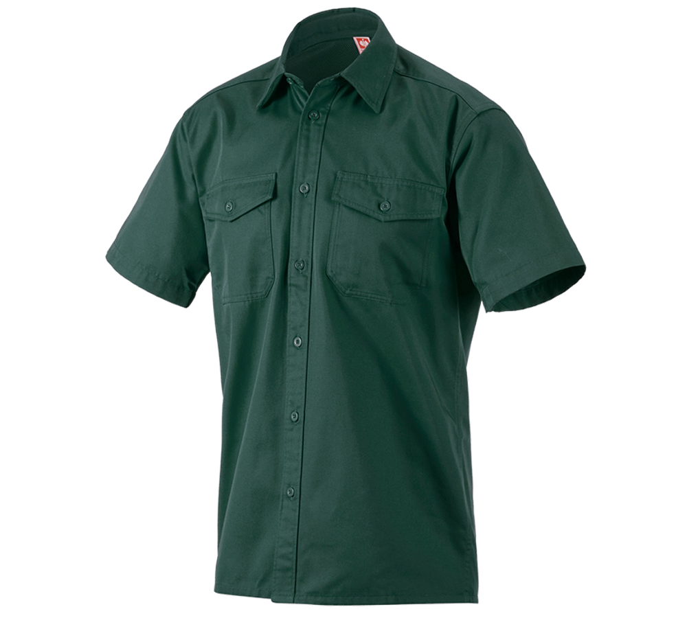 Topics: Work shirt e.s.classic, short sleeve + green