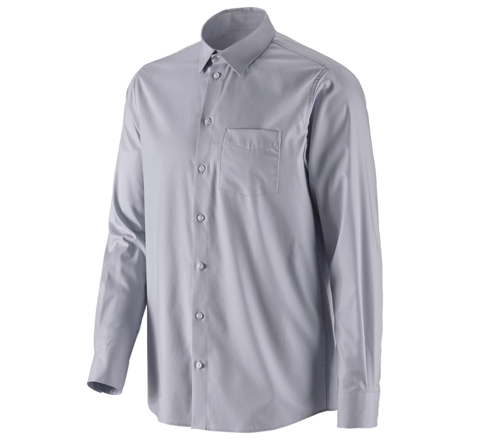 Teman: e.s. Kontorsskjorta cotton stretch, comfort fit + dimmgrå