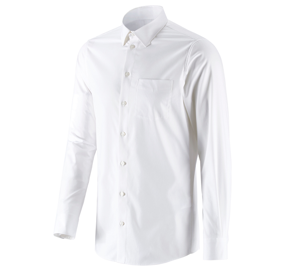 Överdelar: e.s. Kontorsskjorta cotton stretch, slim fit + vit