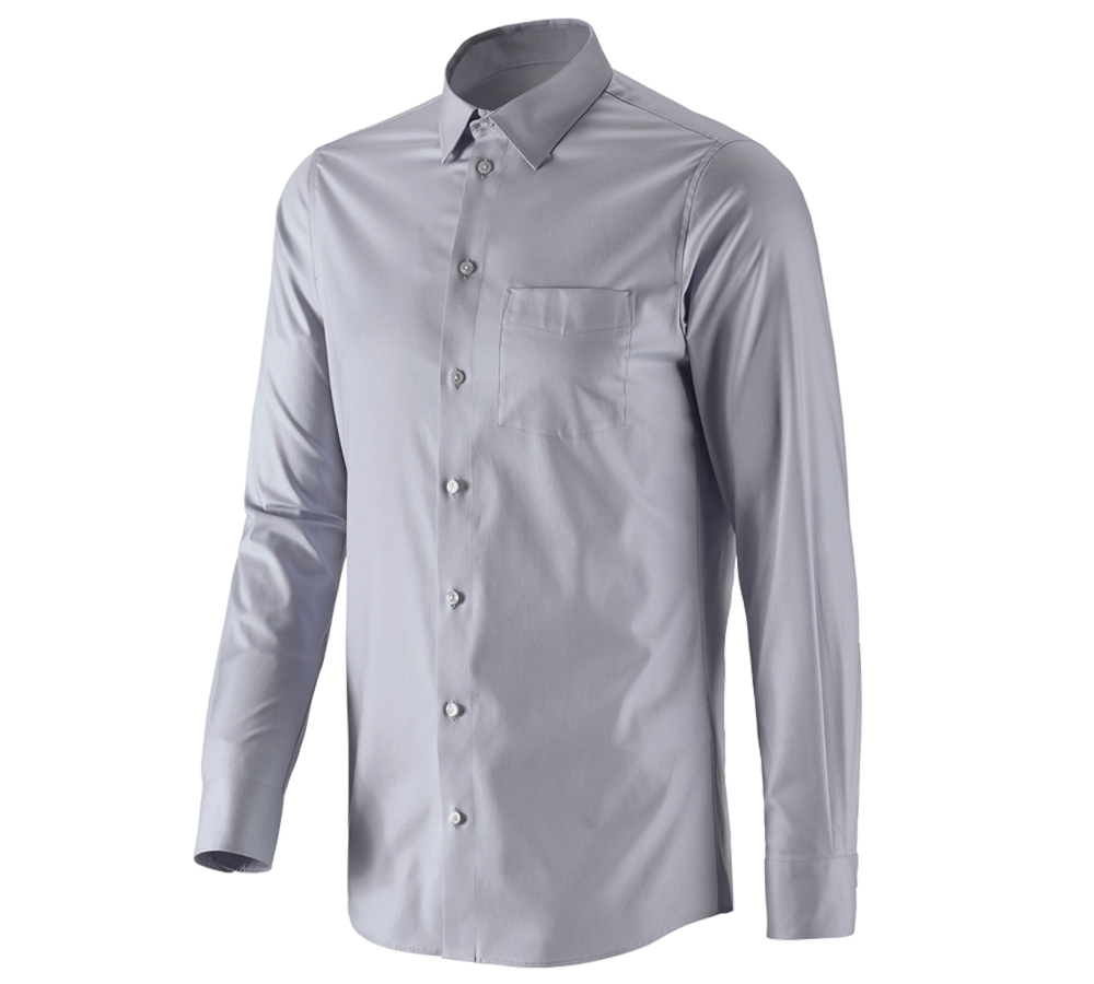 Teman: e.s. Kontorsskjorta cotton stretch, slim fit + dimmgrå