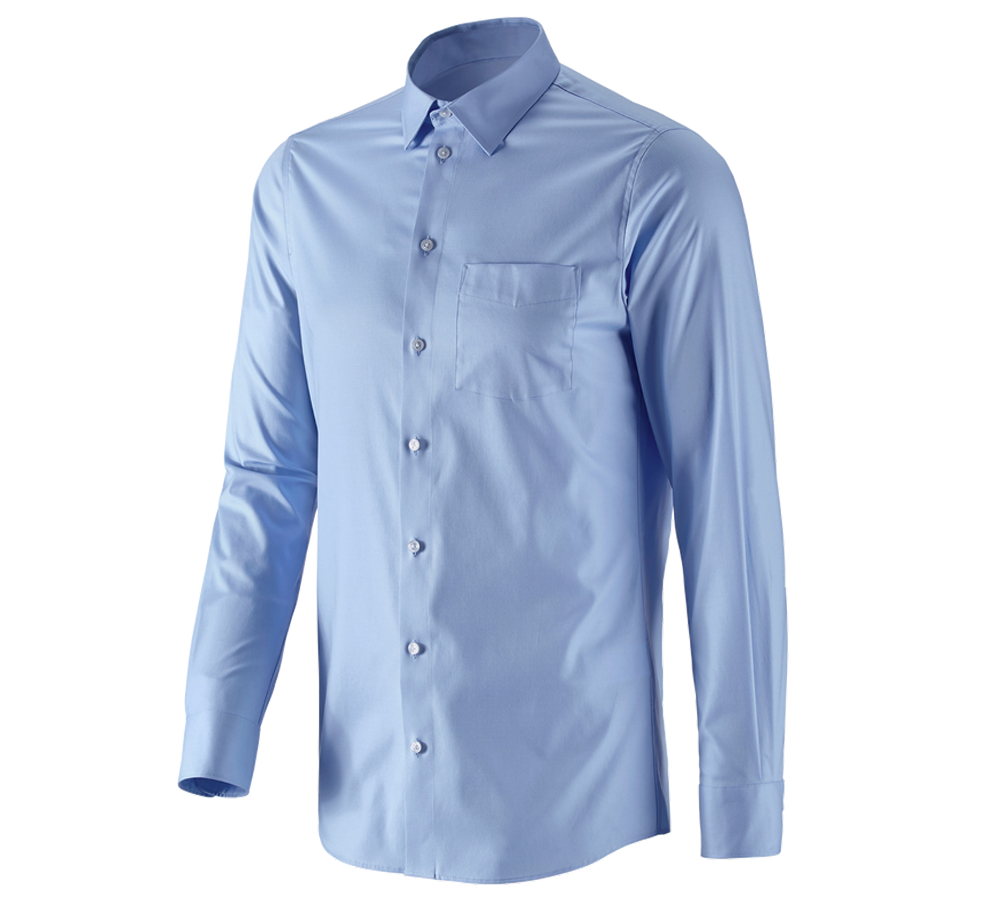 Överdelar: e.s. Kontorsskjorta cotton stretch, slim fit + frostblå