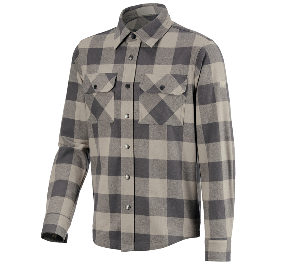 Överdelar: Rutig skjorta e.s.iconic + delfingrå/karbongrå