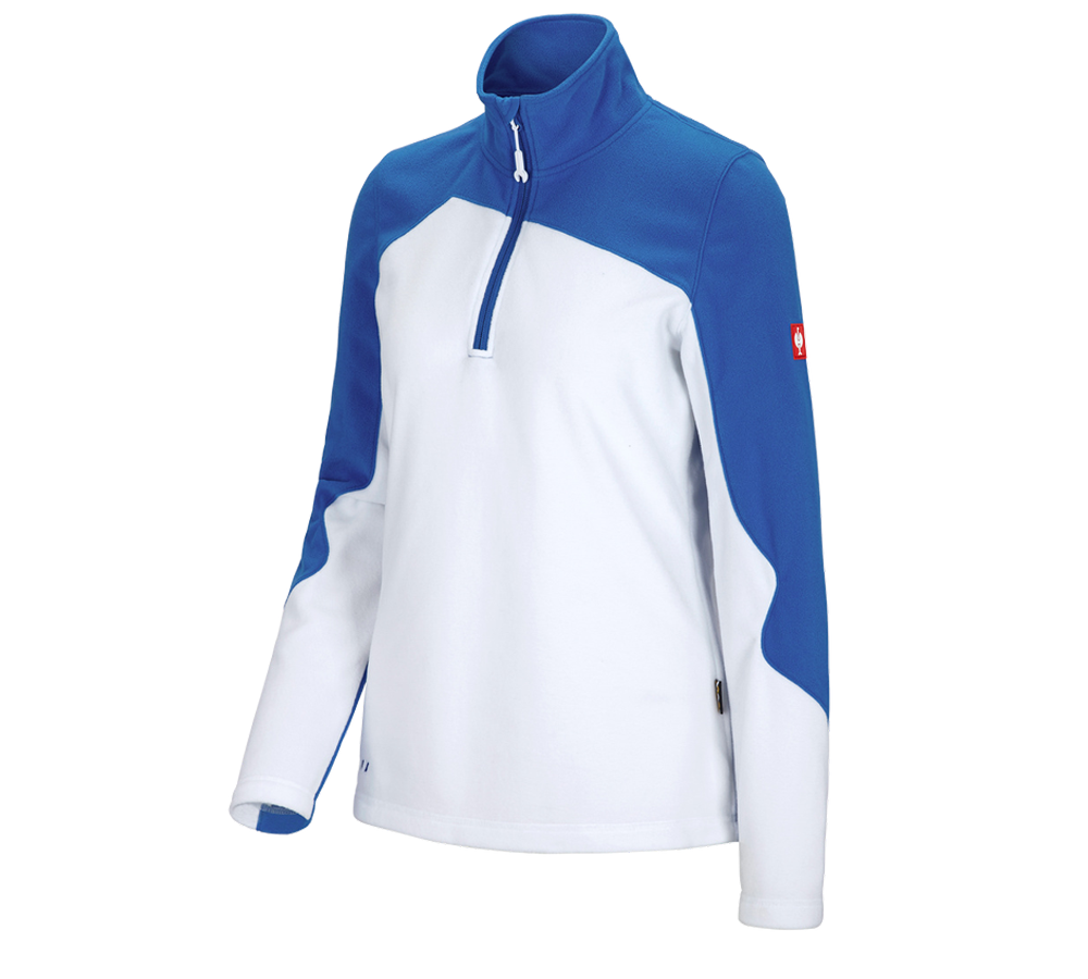 Plumbers / Installers: Fleece troyer e.s.motion 2020, ladies' + white/gentianblue