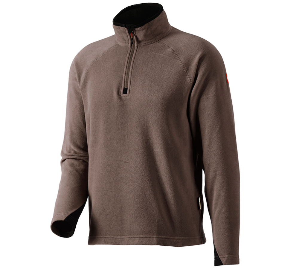 Shirts, Pullover & more: Microfleece troyer dryplexx® micro + chestnut