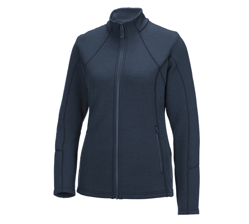 Work Jackets: e.s. Functional sweat jacket melange, ladies' + pacific melange
