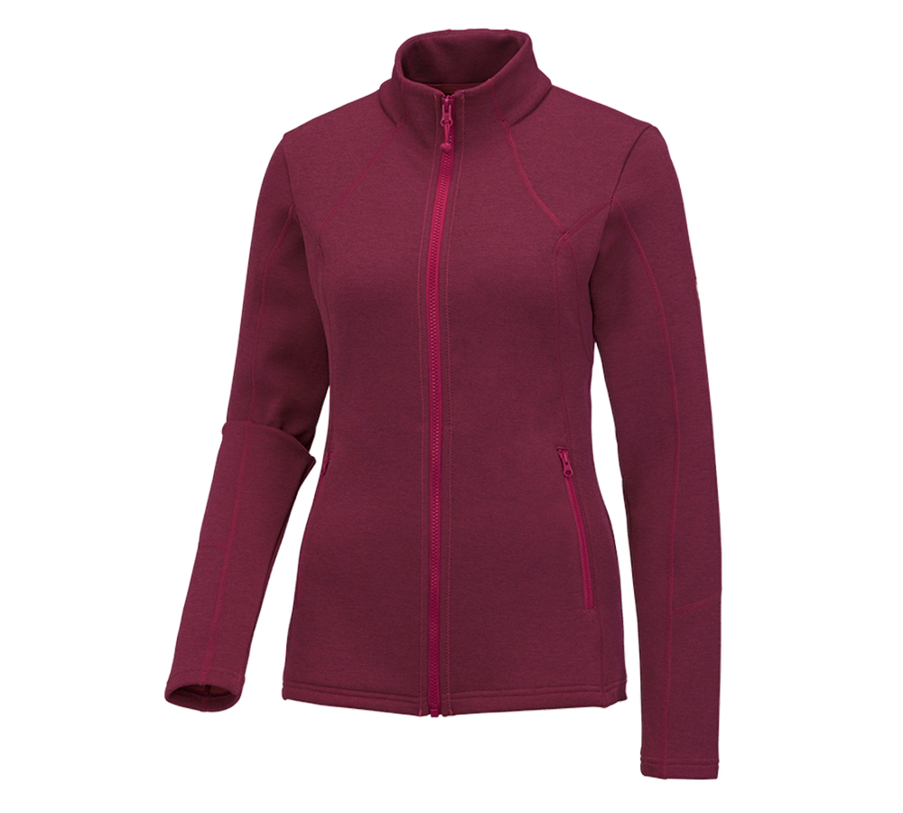Gardening / Forestry / Farming: e.s. Functional sweat jacket melange, ladies' + berry melange