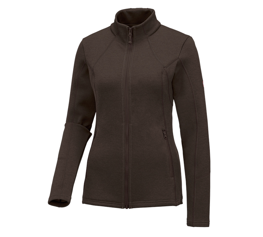 Gardening / Forestry / Farming: e.s. Functional sweat jacket melange, ladies' + chestnut melange