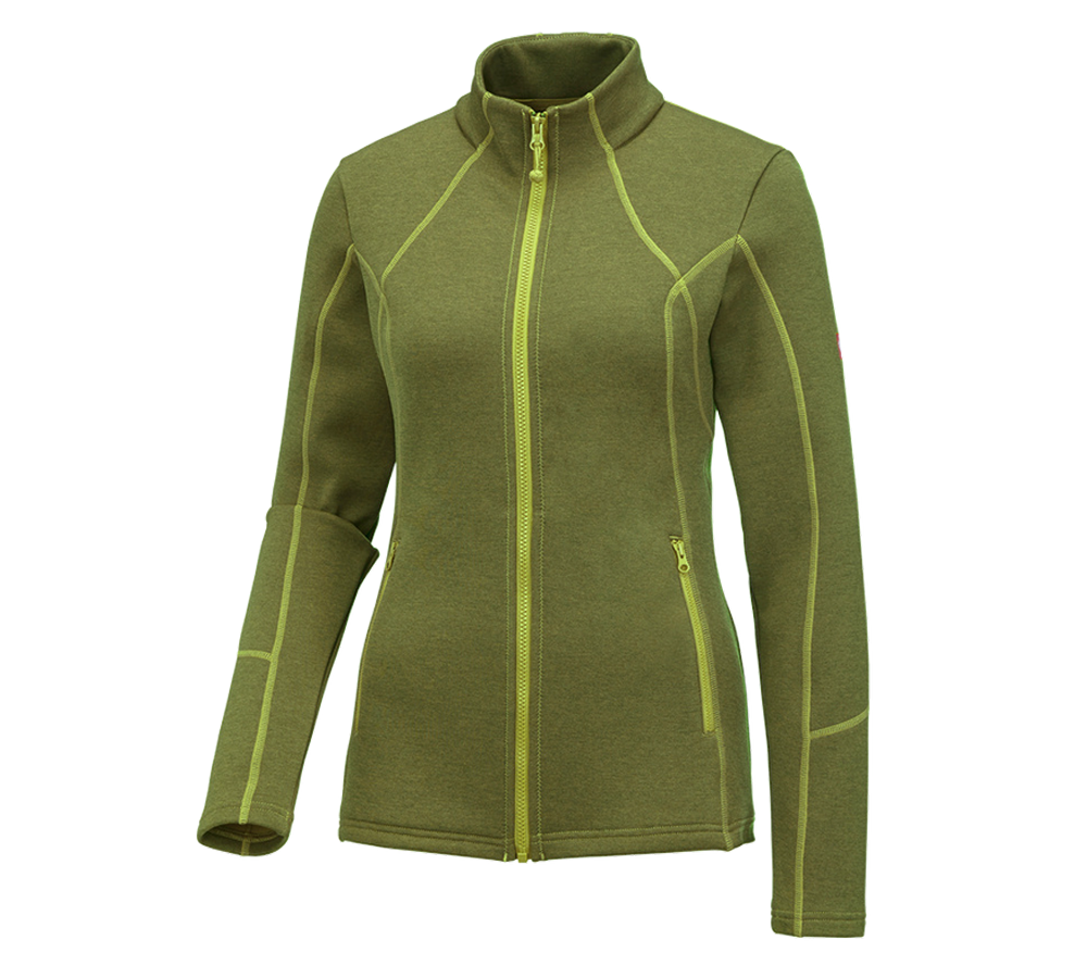 Topics: e.s. Functional sweat jacket melange, ladies' + maygreen melange