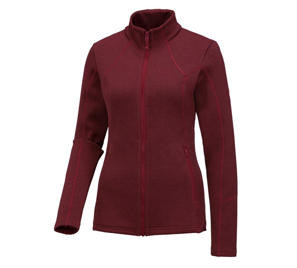 Gardening / Forestry / Farming: e.s. Functional sweat jacket melange, ladies' + ruby melange