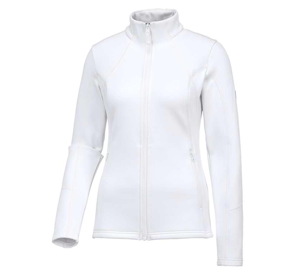 Shirts, Pullover & more: e.s. Functional sweat jacket melange, ladies' + white