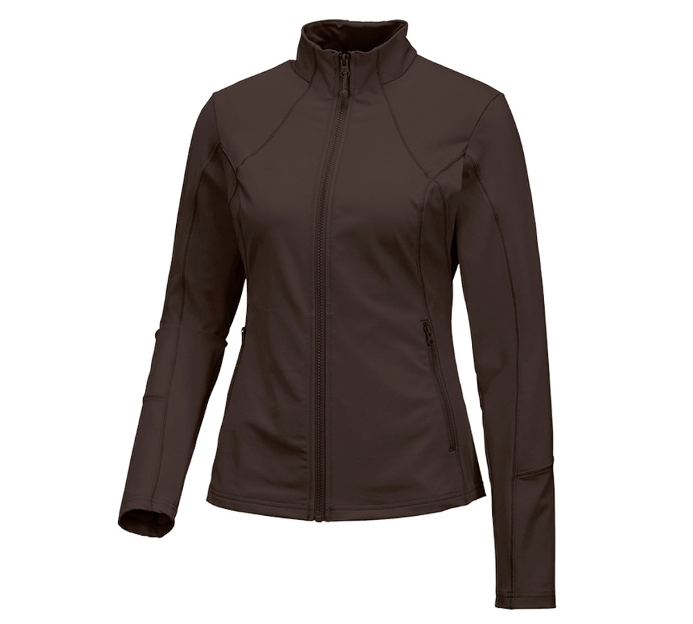Shirts, Pullover & more: e.s. Functional sweat jacket solid, ladies' + chestnut