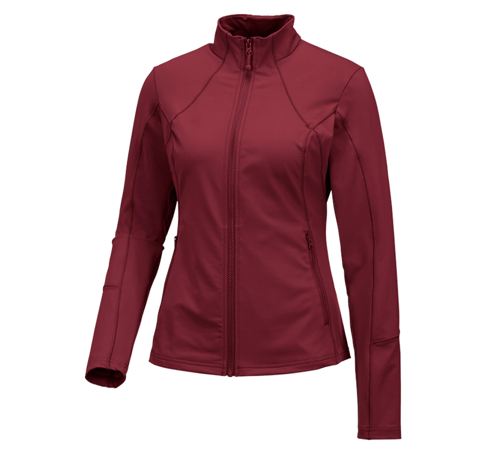 Work Jackets: e.s. Functional sweat jacket solid, ladies' + ruby
