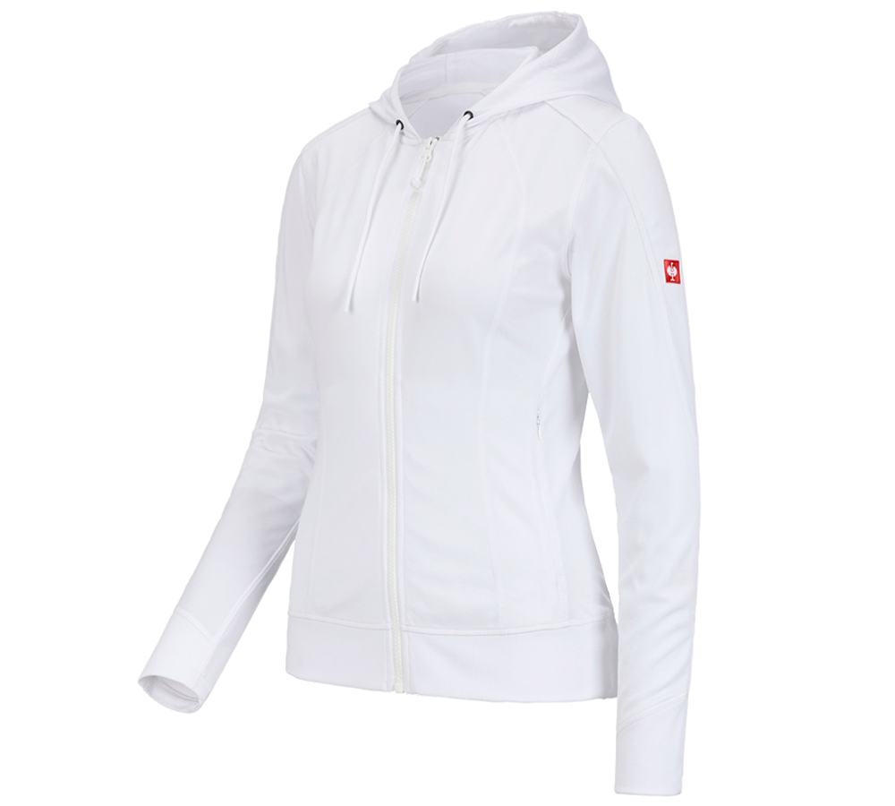 Topics: e.s. Functional hooded jacket stripe, ladies' + white