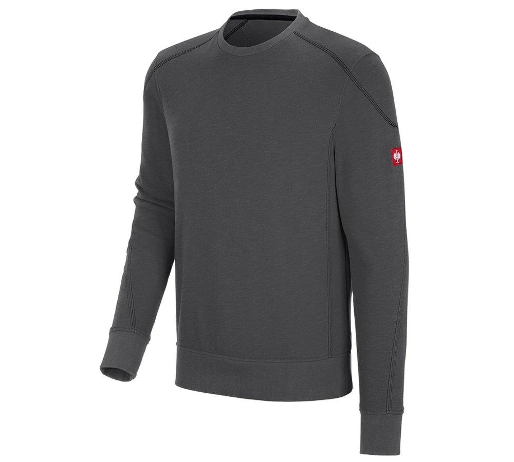 Shirts, Pullover & more: Sweatshirt cotton slub e.s.roughtough + titanium