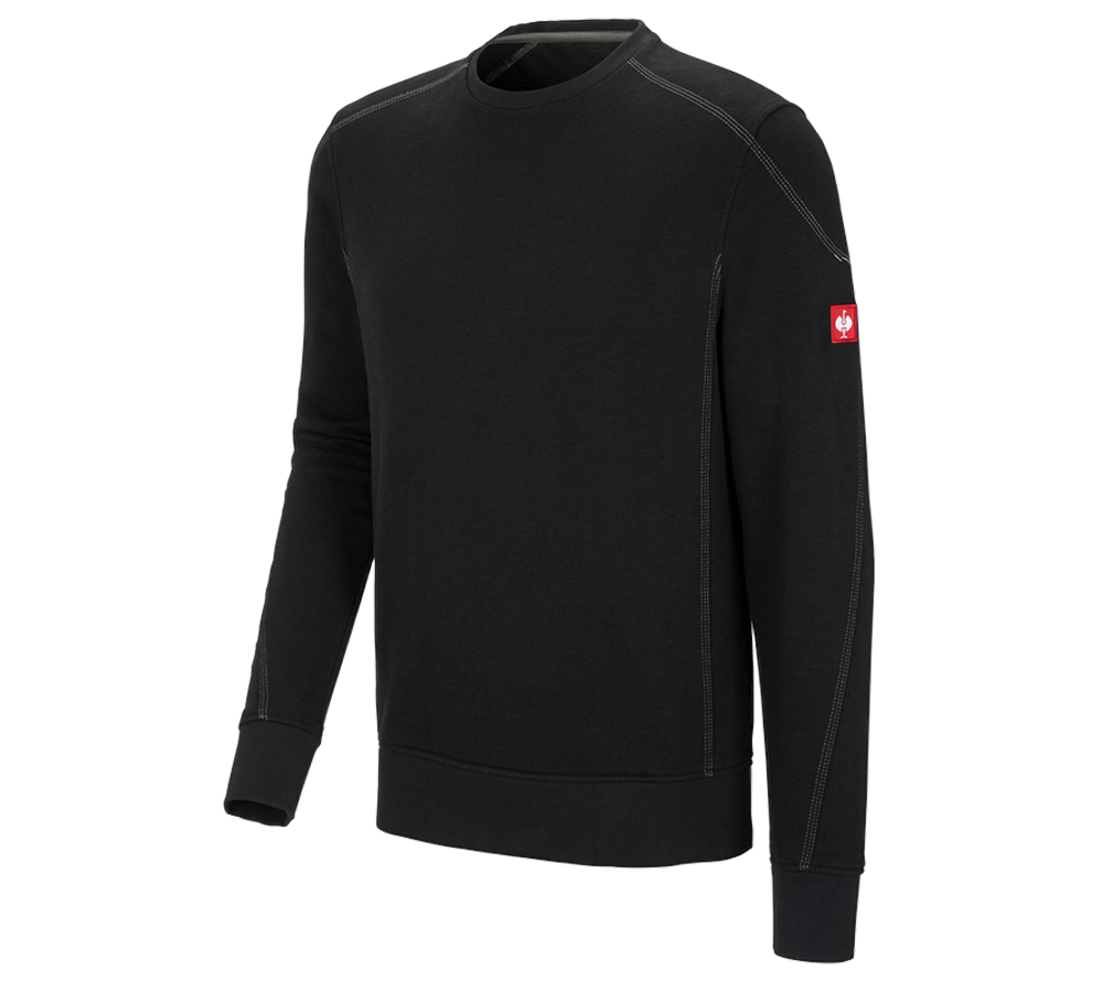 Snickare: Sweatshirt cotton slub e.s.roughtough + svart