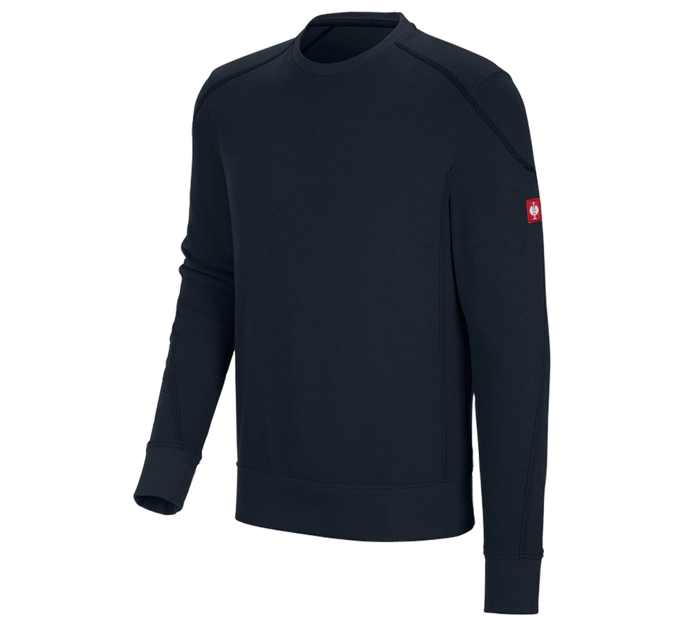 Snickare: Sweatshirt cotton slub e.s.roughtough + nattblå