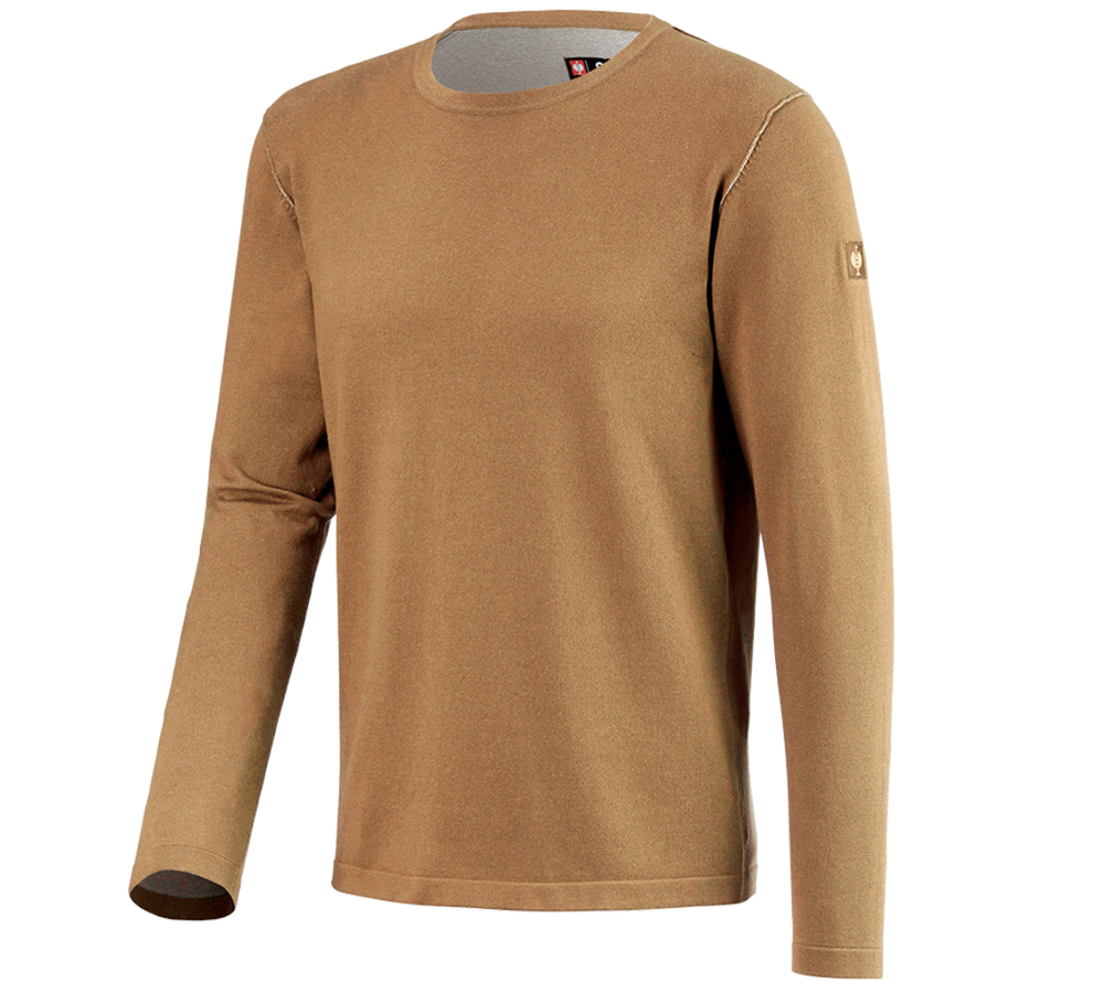 Överdelar: Stickad tröja e.s.iconic + mandelbrun