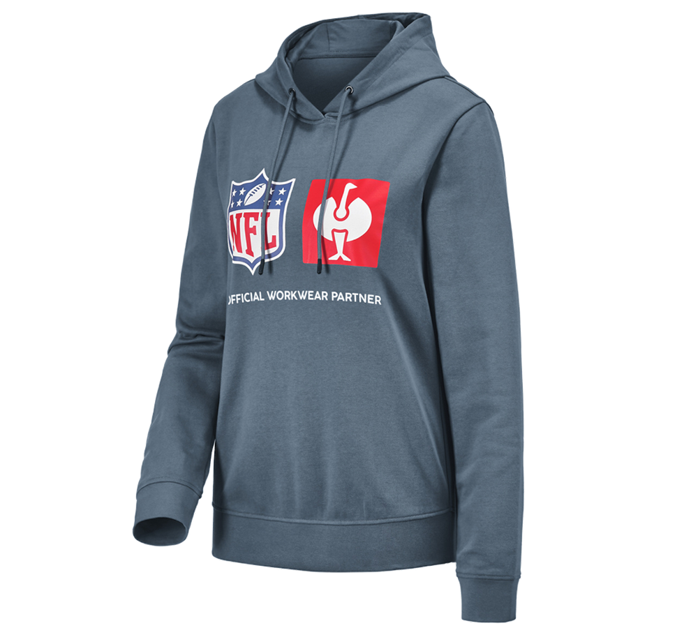 Samarbeten: NFL Hoodie cotton, ladies + oxidblå