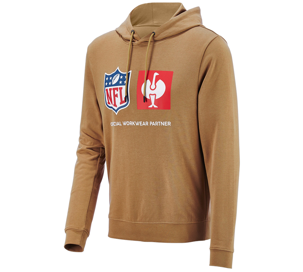 Samarbeten: NFL Hoodie cotton + mandelbrun