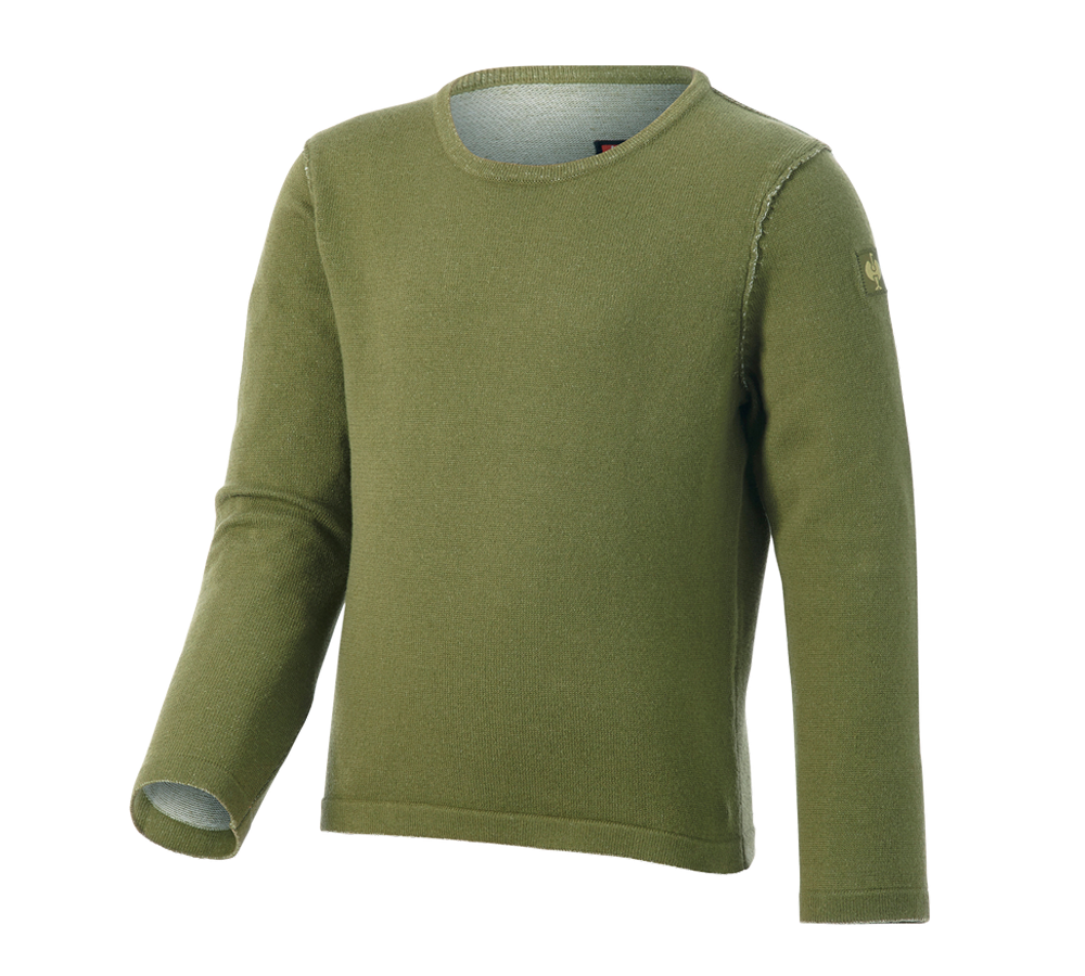 Clothing: Knitted pullover e.s.iconic, children's + mountaingreen