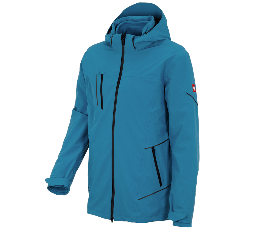Cold: 3 in 1 functional jacket e.s.vision, men's + dark petrol