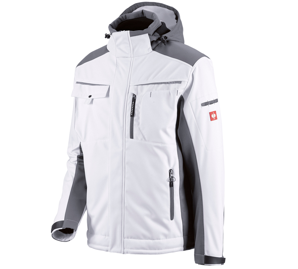 Topics: Softshell jacket e.s.motion + white/grey