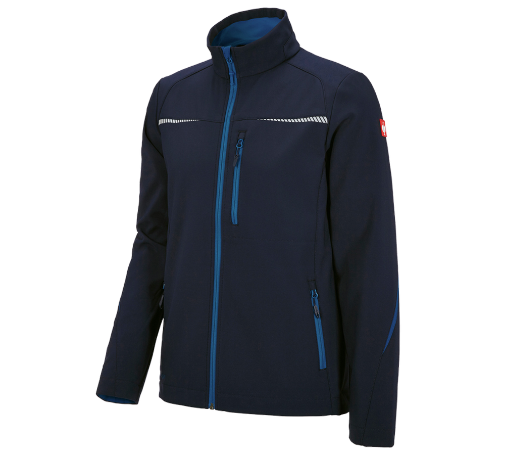 Plumbers / Installers: Softshell jacket e.s.motion 2020 + navy/atoll