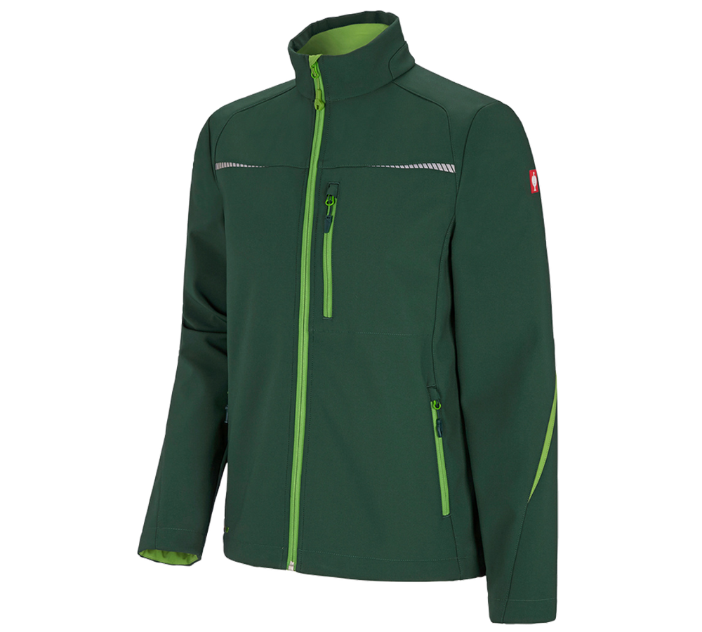 Plumbers / Installers: Softshell jacket e.s.motion 2020 + green/seagreen