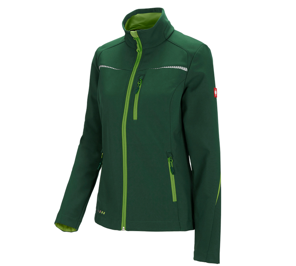 Plumbers / Installers: Softshell jacket e.s.motion 2020, ladies' + green/seagreen