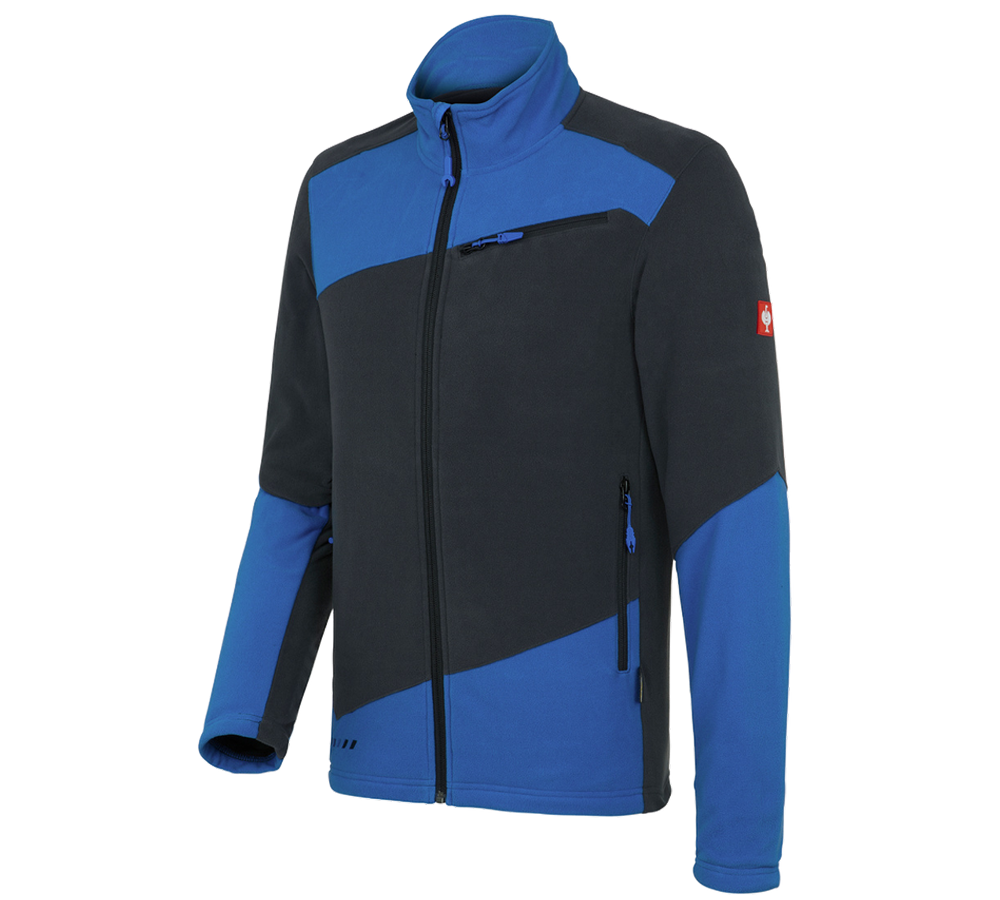 Work Jackets: Fleece jacket e.s.motion 2020 + graphite/gentianblue