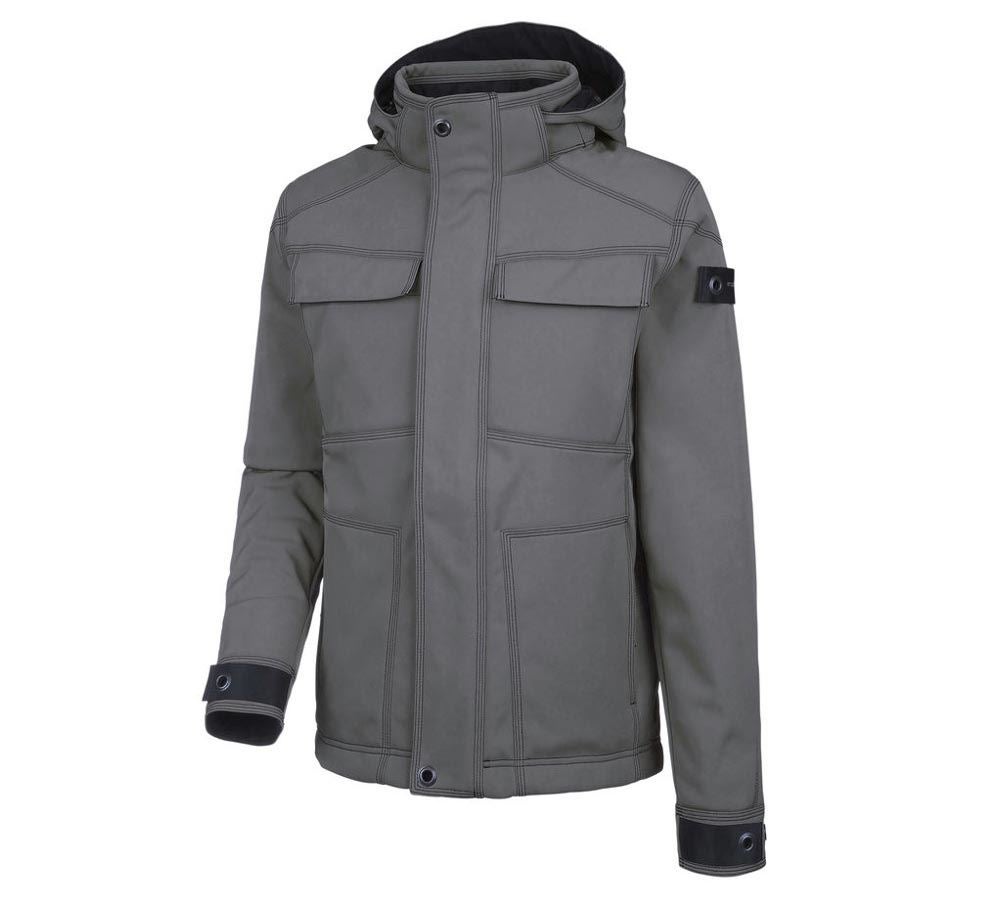 Work Jackets: Winter softshell jacket e.s.roughtough + titanium
