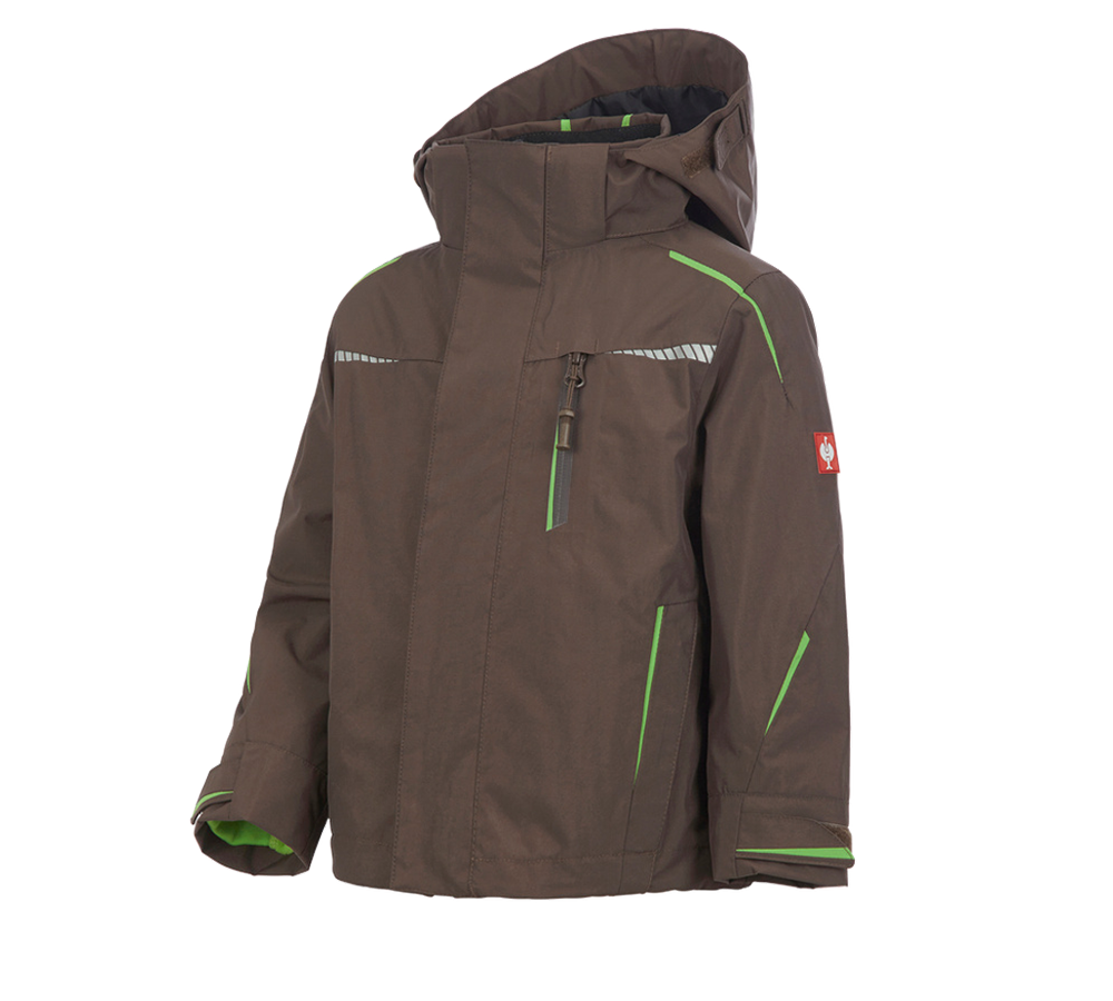Jackets: 3 in 1 functional jacket e.s.motion 2020,  childr. + chestnut/seagreen
