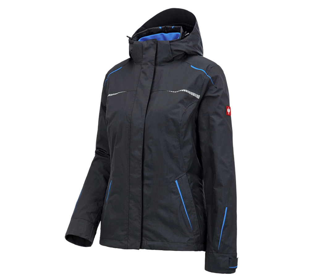 Gardening / Forestry / Farming: 3 in 1 functional jacket e.s.motion 2020, ladies' + graphite/gentianblue