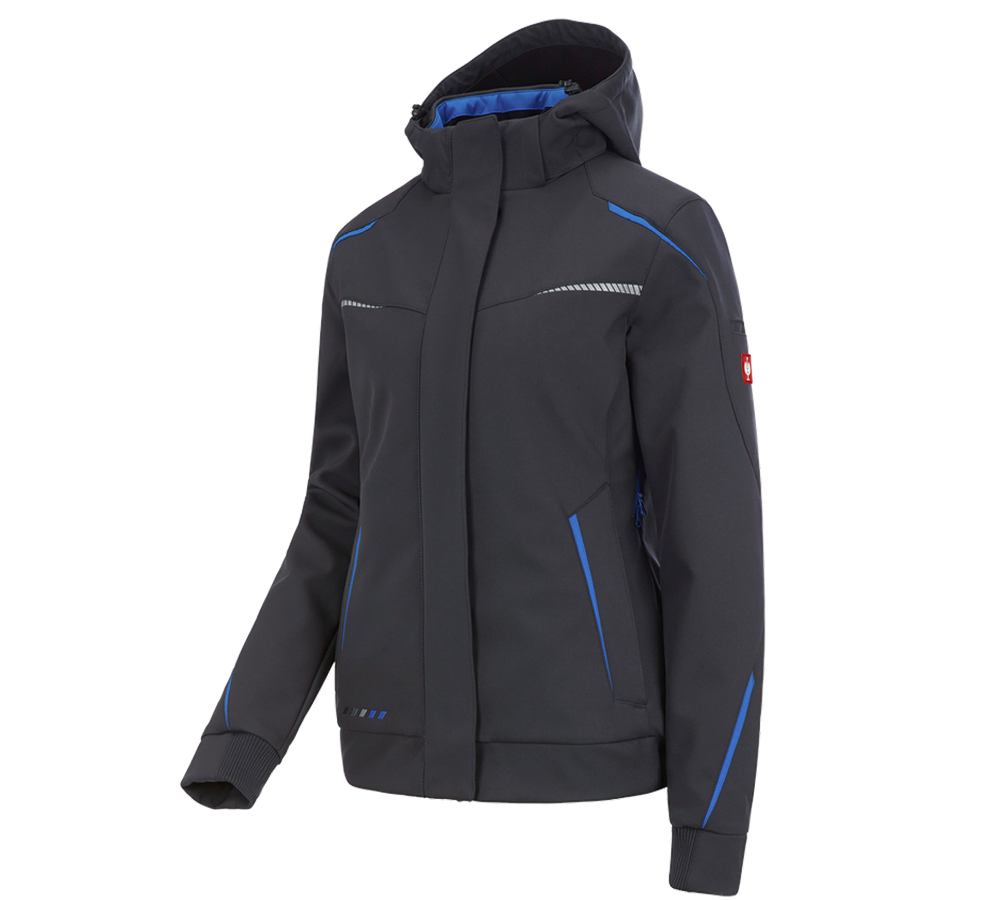 Plumbers / Installers: Winter softshell jacket e.s.motion 2020, ladies' + graphite/gentianblue