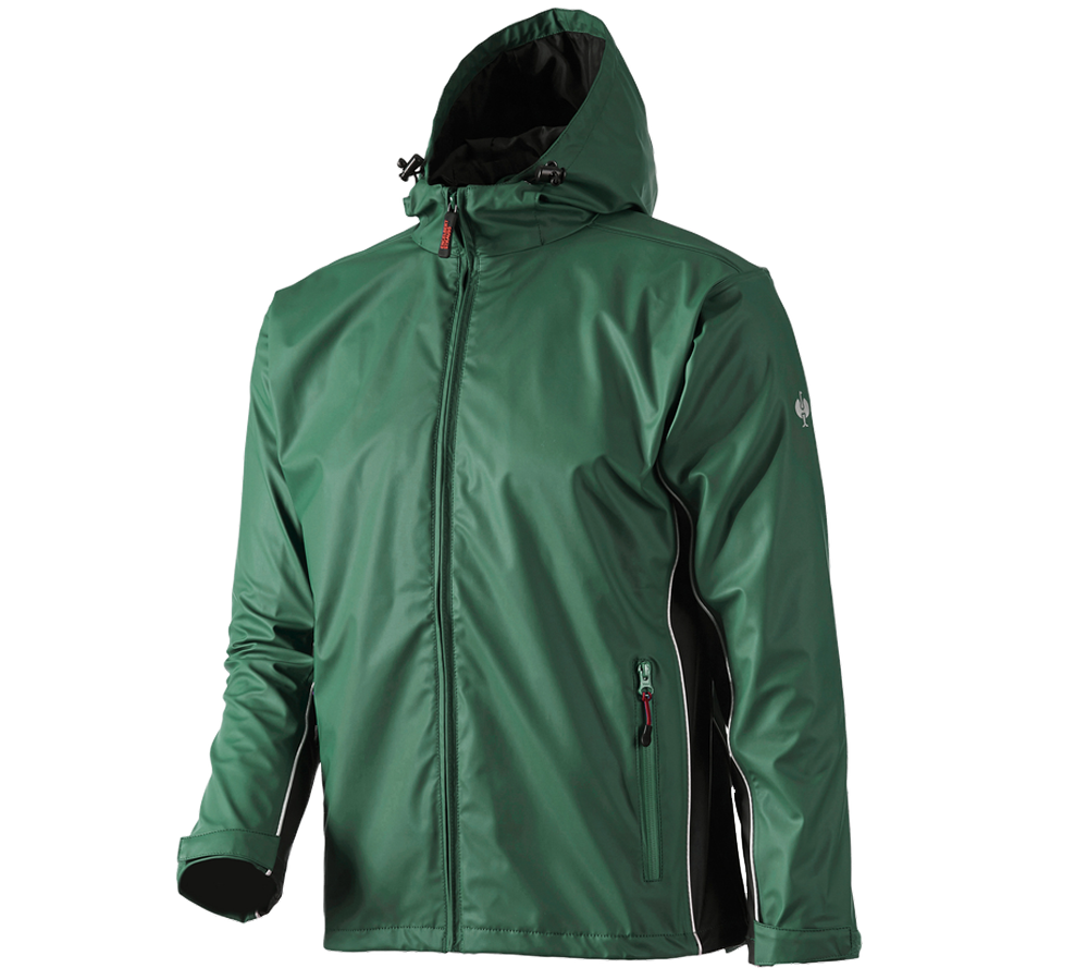 Work Jackets: Rain jacket flexactive + green/black