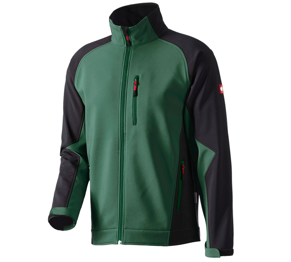 Plumbers / Installers: Softshell Jacket dryplexx® softlight + green/black