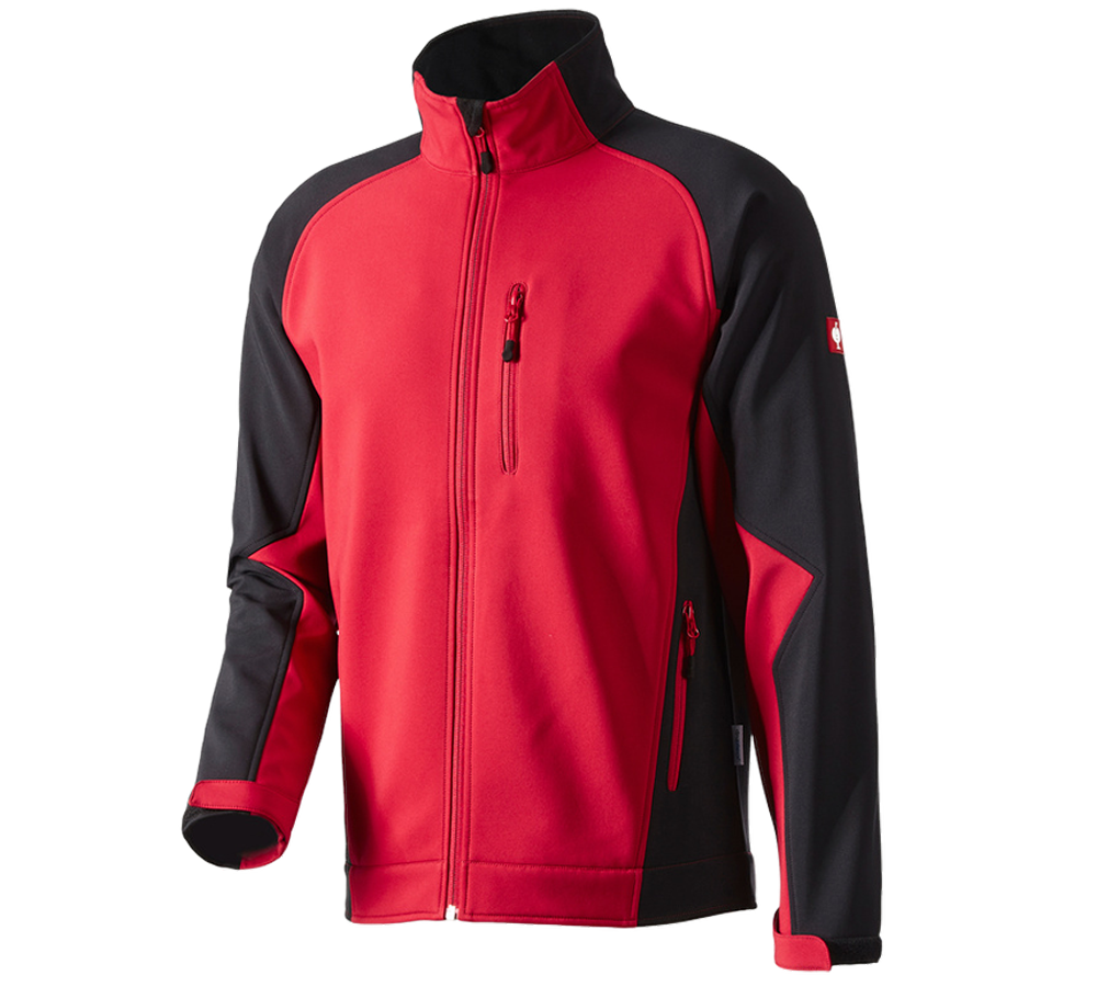 Work Jackets: Softshell Jacket dryplexx® softlight + red/black
